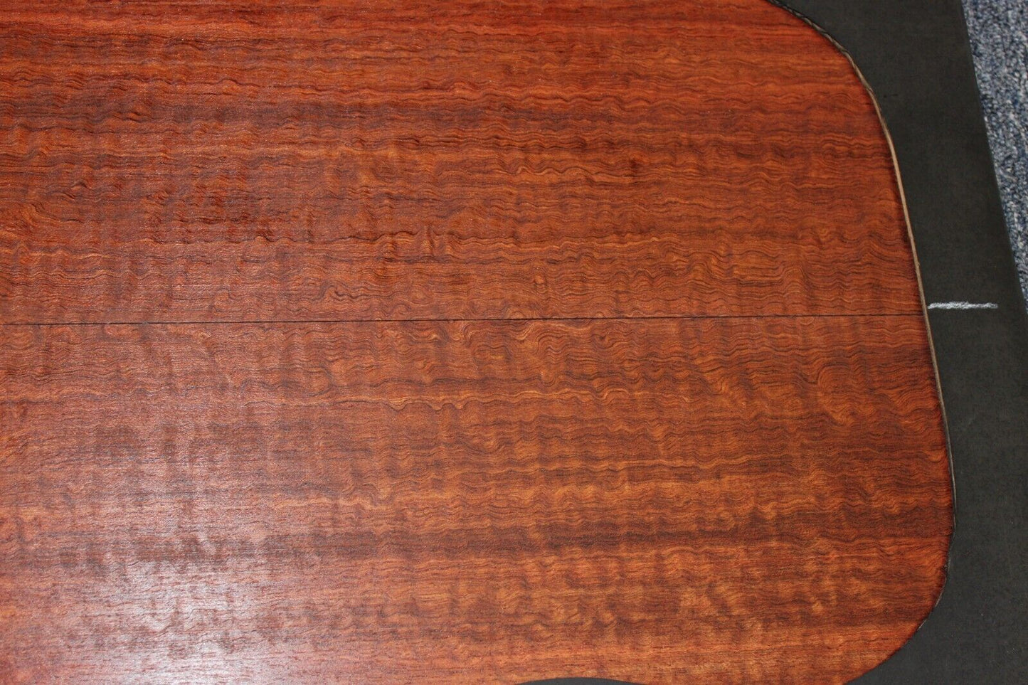 Figured bubinga dreadnought acoustic guitar back & side set.