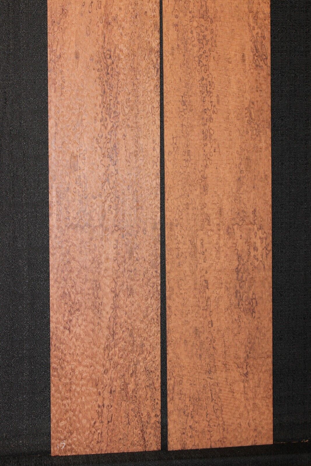 Pomelle figure bubinga back and side set. Solid 5A figure, as good as it gets