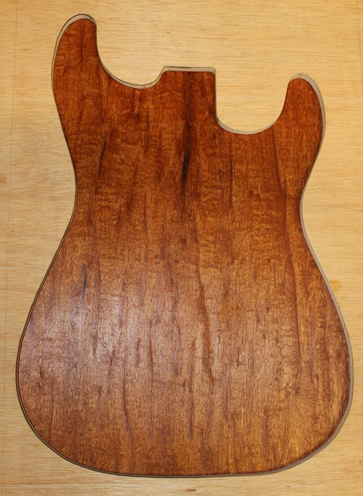 Figured genuine mahogany 1 piece electric guitar top.Stunning figure.