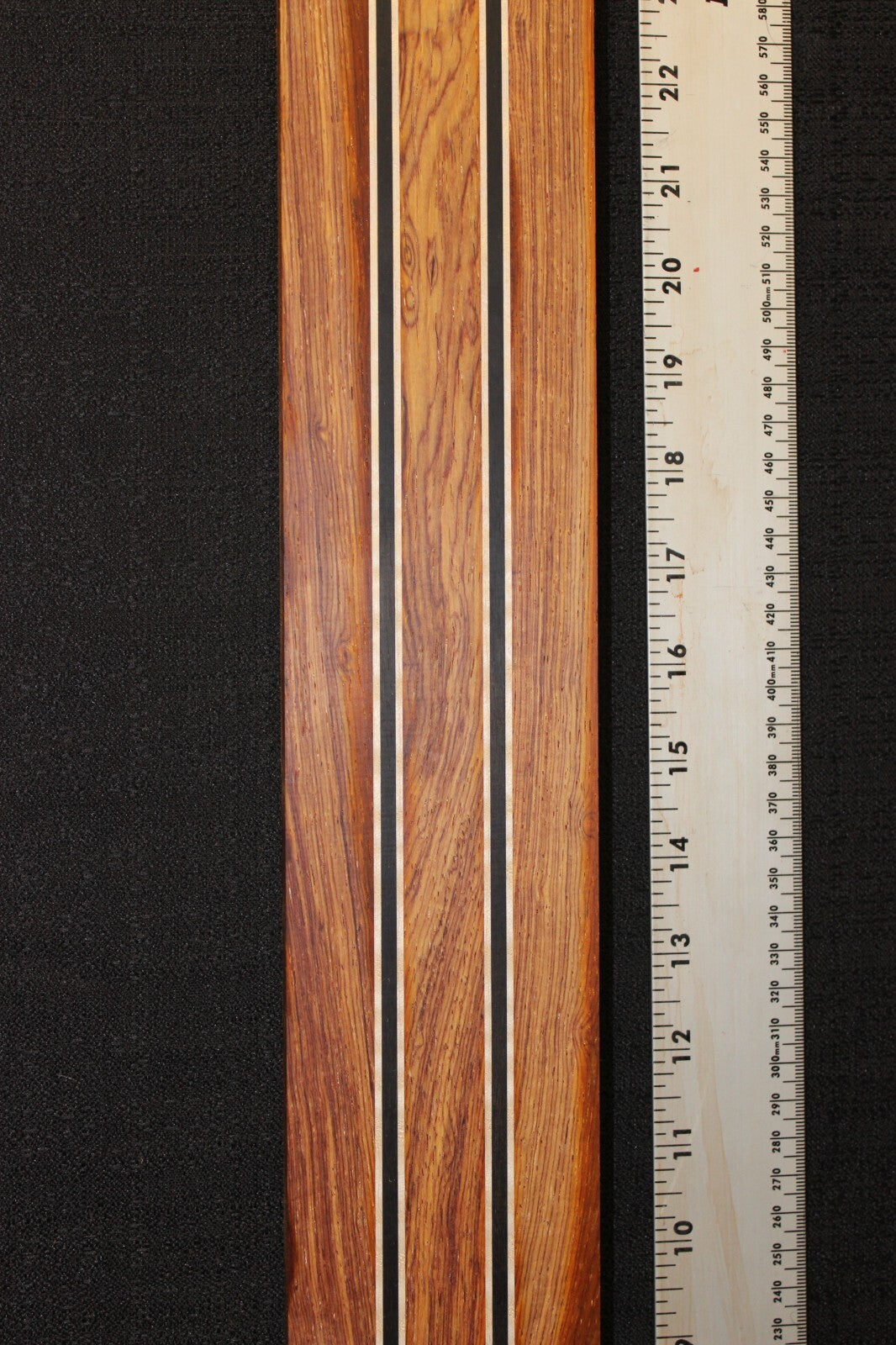 Cocobolo, flame maple and ebony laminated guitar neck blank. WOW!!!