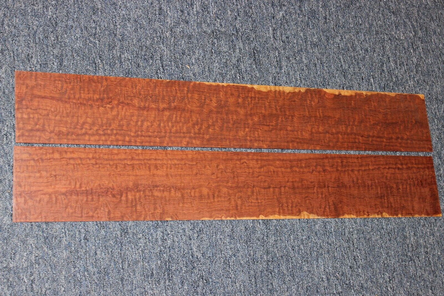 Figured bubinga dreadnought acoustic guitar back & side set.