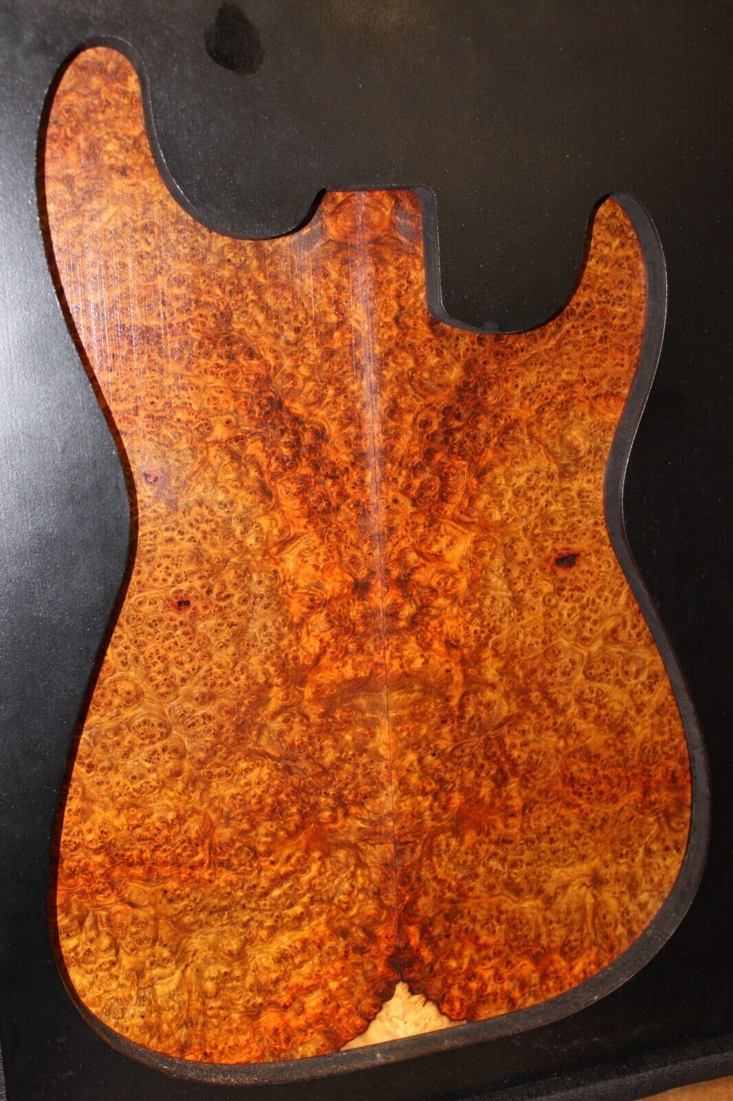 Amboyna burl book matched guitar top. Personal stash, stunning set.