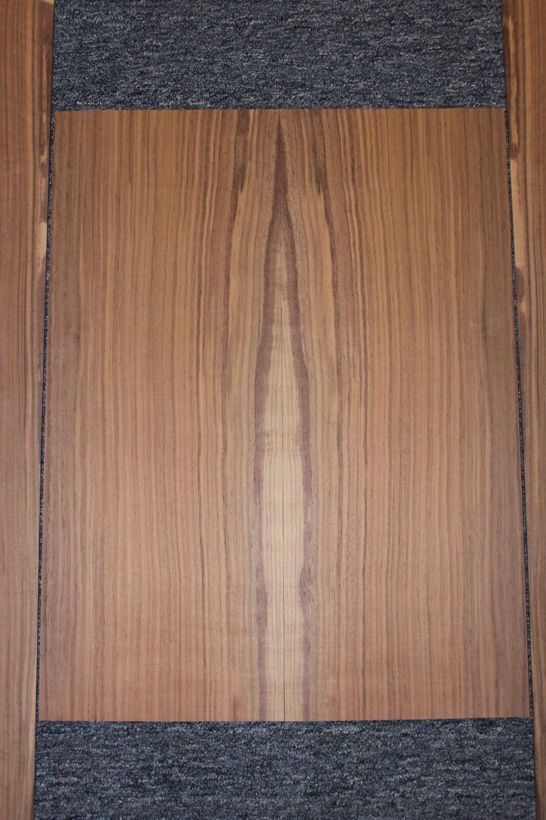 Black walnut dreadnought size guitar back and side set.