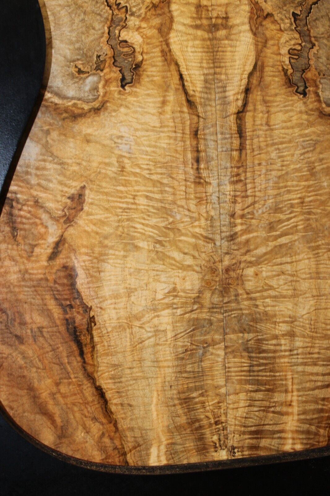 Figured ambrosia maple book matched guitar top. Stunning set