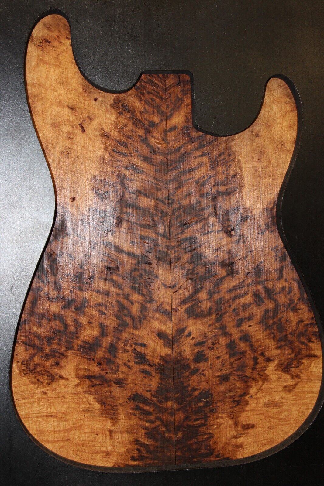 Smoked Scottish oak burl book matched guitar top. Personal stash piece.