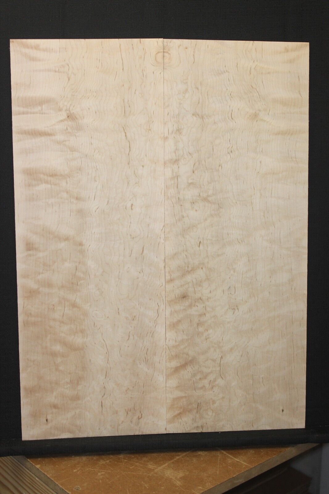 Figured eastern red maple guitar book matched top. Extra large set.