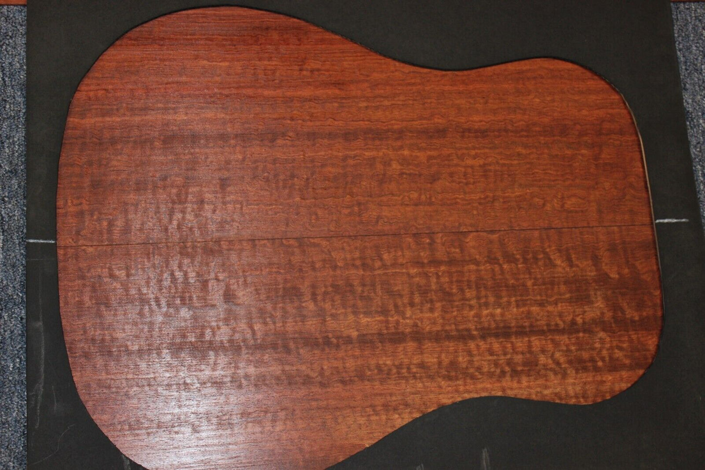Figured bubinga dreadnought acoustic guitar back & side set.