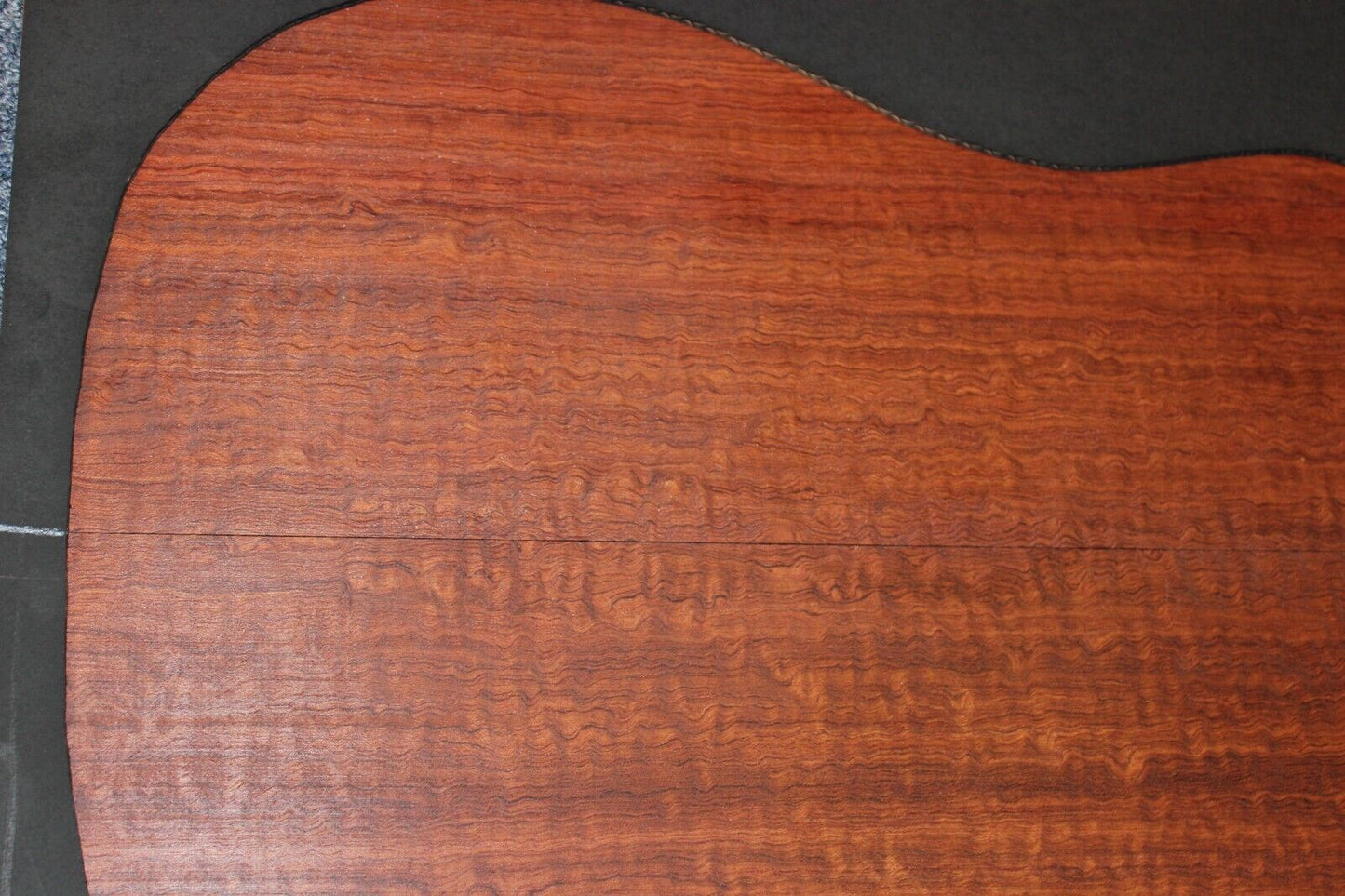 Figured bubinga dreadnought acoustic guitar back & side set.