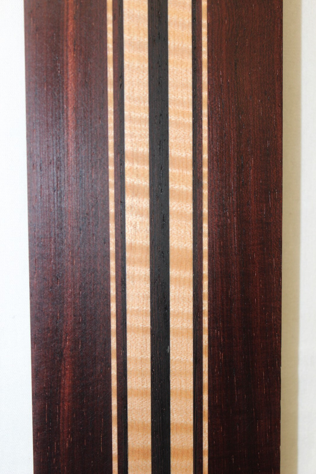 Madagascar rosewood, flame maple and wenge laminated guitar neck blank. WOW!!!