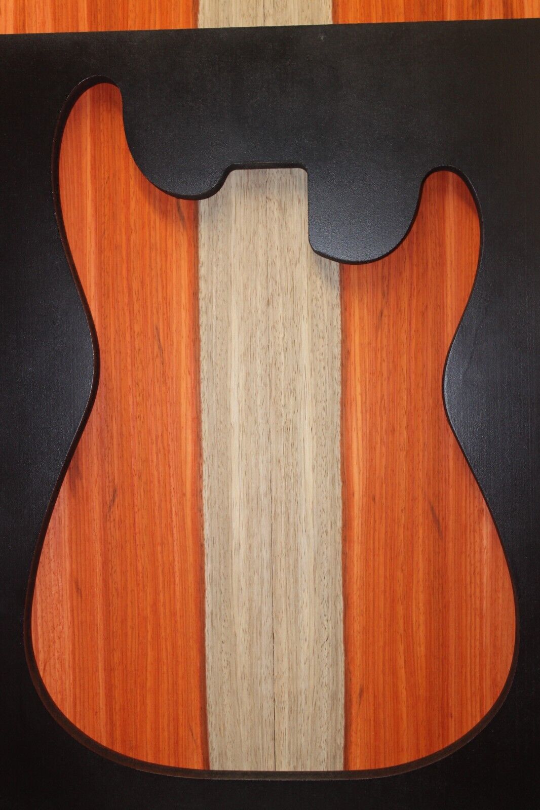 Padauk electric guitar top with white sapwood. Beautiful set.