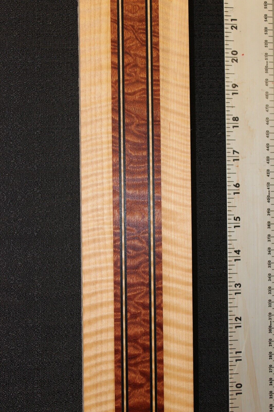 Quilted sapele, flame maple and wenge laminated guitar neck blank. AMAZING!!!