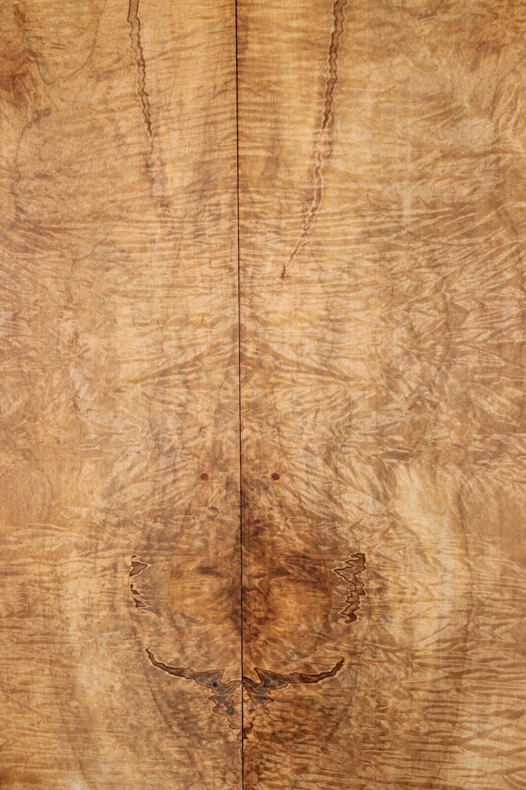 Figured ambrosia maple book matched guitar top. Stunning set