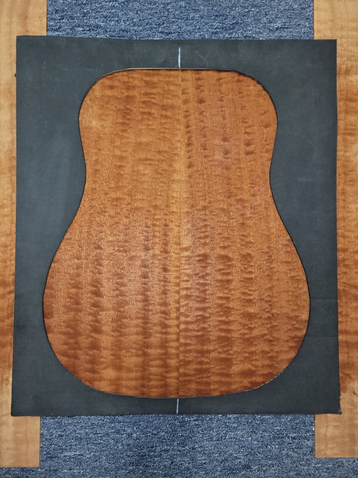 Figured sapele mahogany dreadnought back and side set.