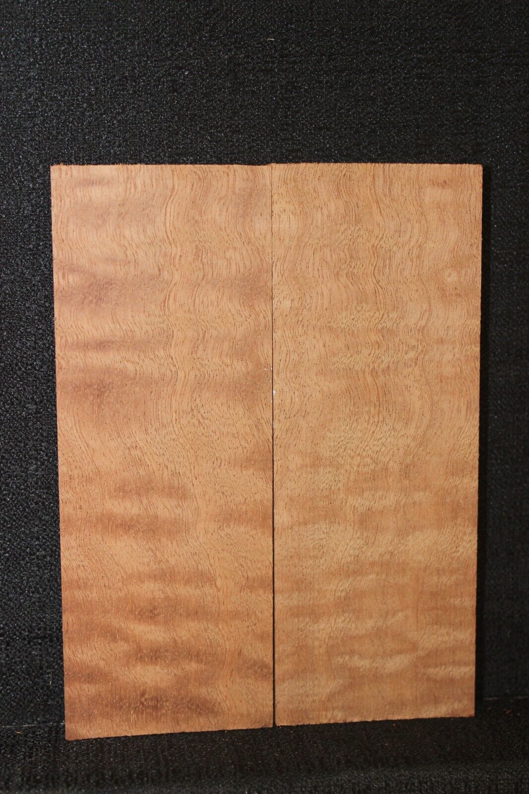Figured sapele knife scale, gun grip. 5.5 X 2 X 3/8"