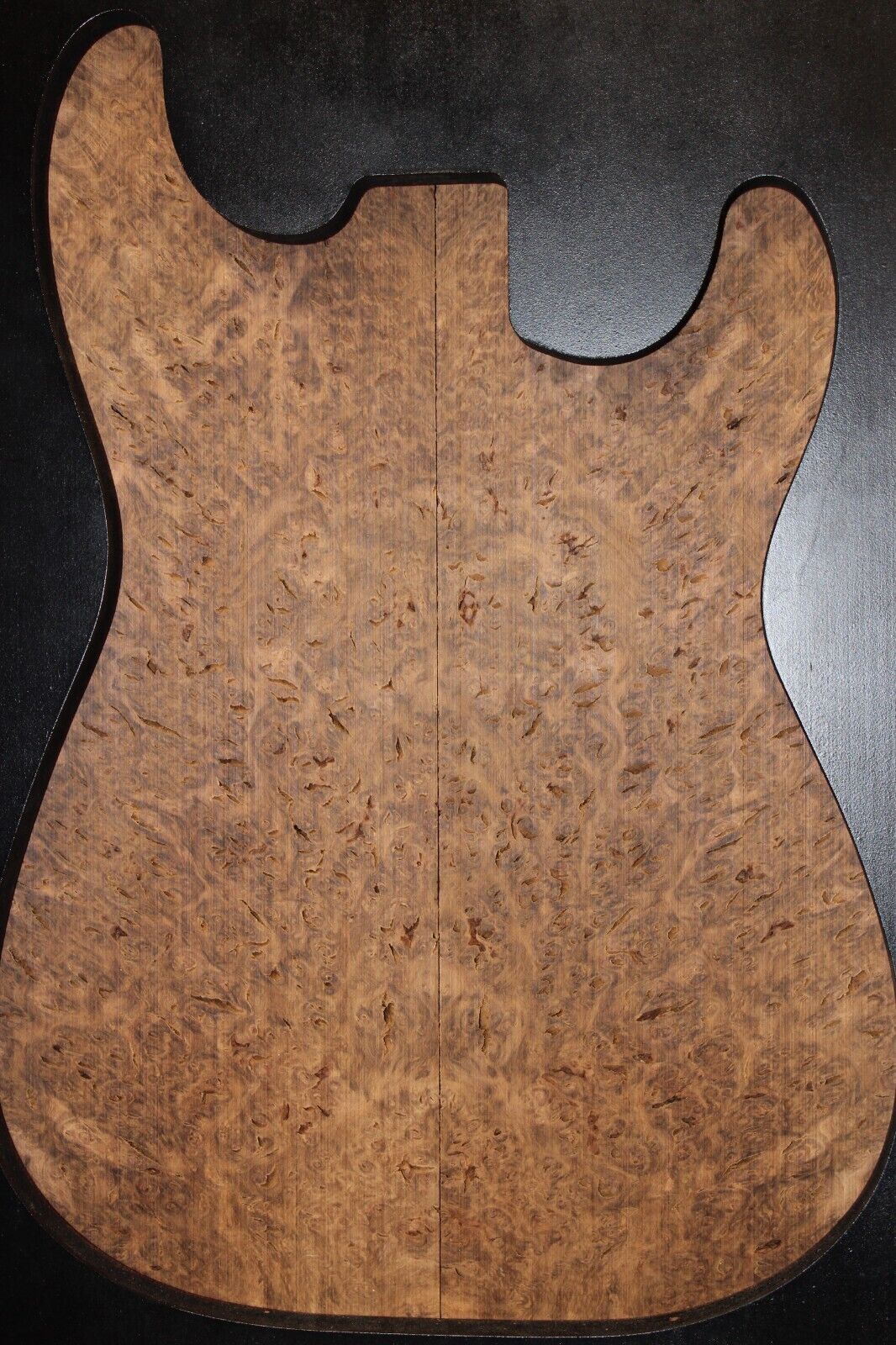 Smoked Scottish oak burl book matched guitar top. Personal stash piece.