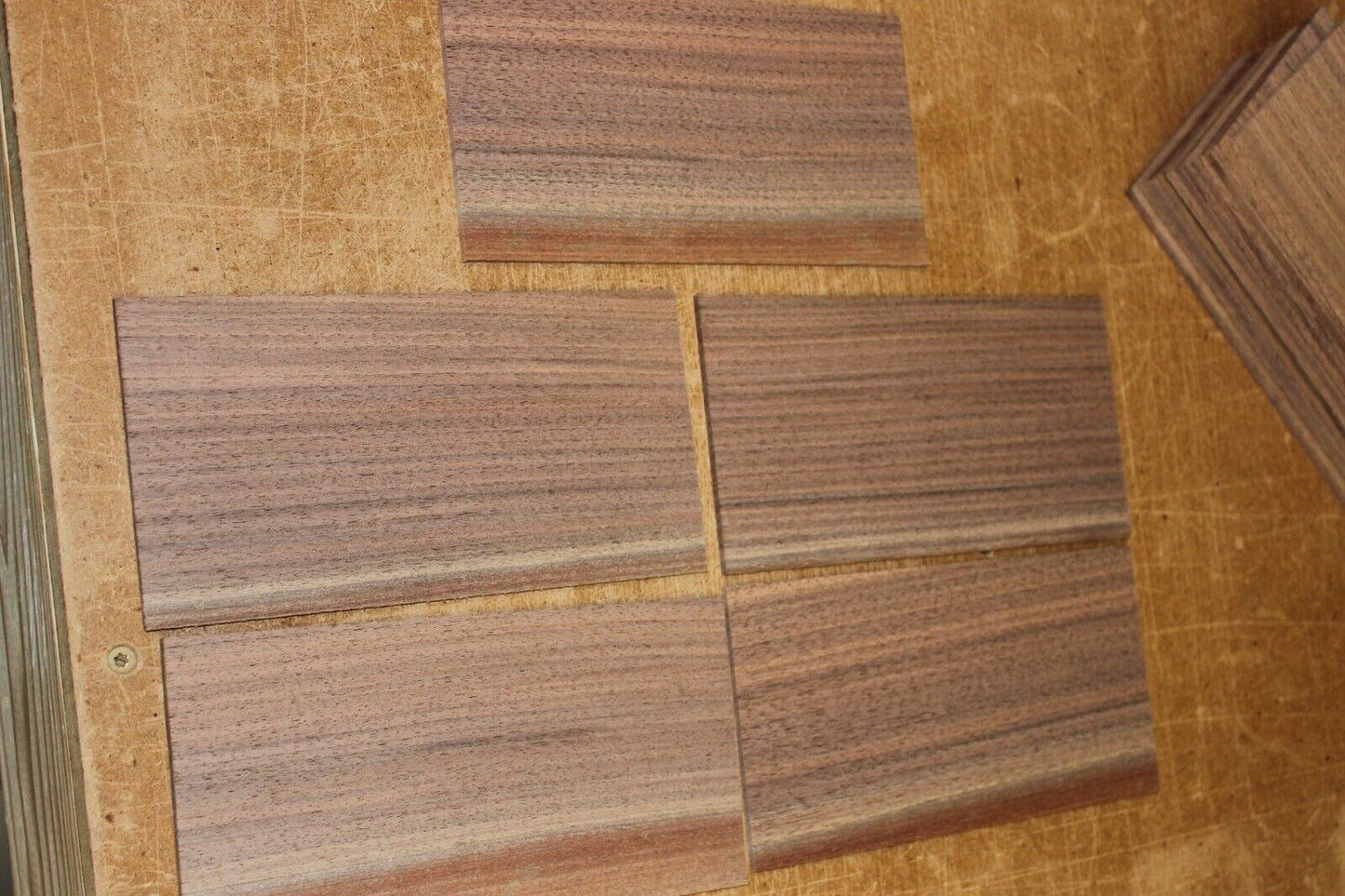Quarter sawn black walnut headstock / peg head veneer. Sold individually