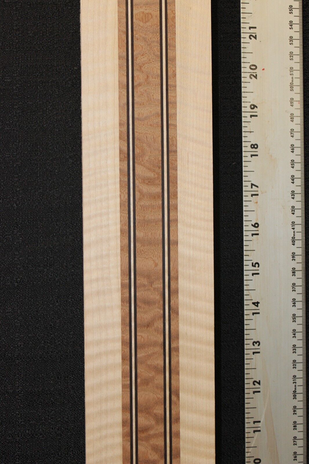 Quilted sapele, flame maple and wenge laminated guitar neck blank. AMAZING!!!
