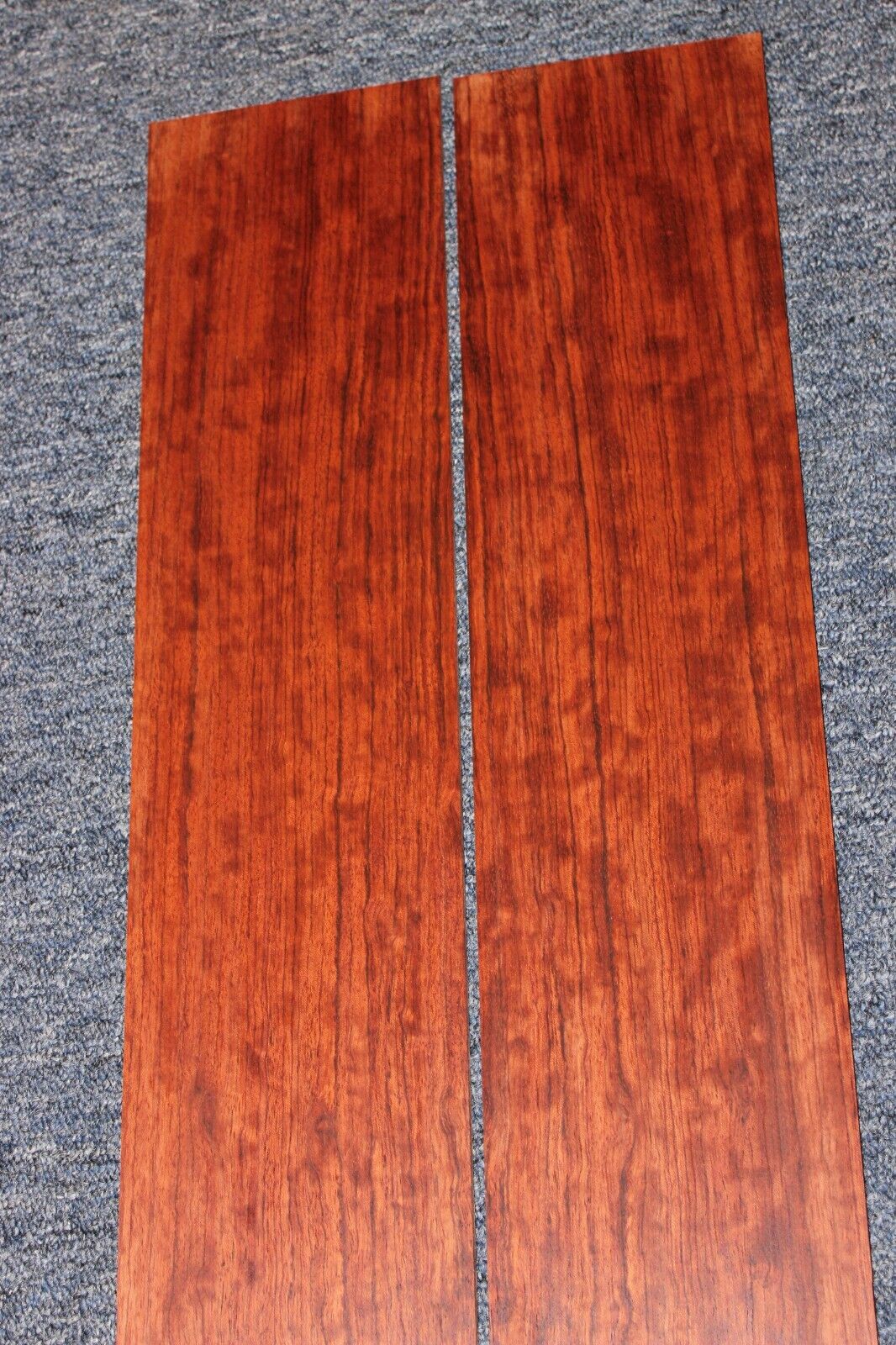 Figured bubinga dreadnought acoustic guitar back & side set. Fantastic color.
