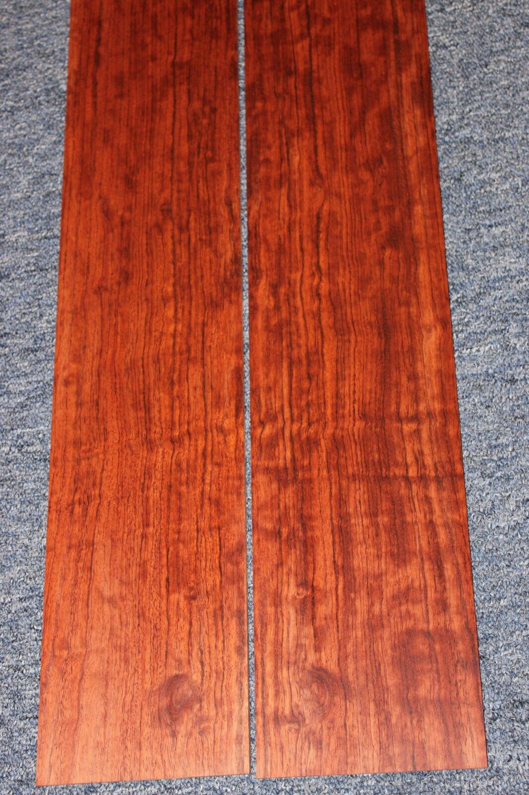 Figured bubinga dreadnought acoustic guitar back & side set. Fantastic color.