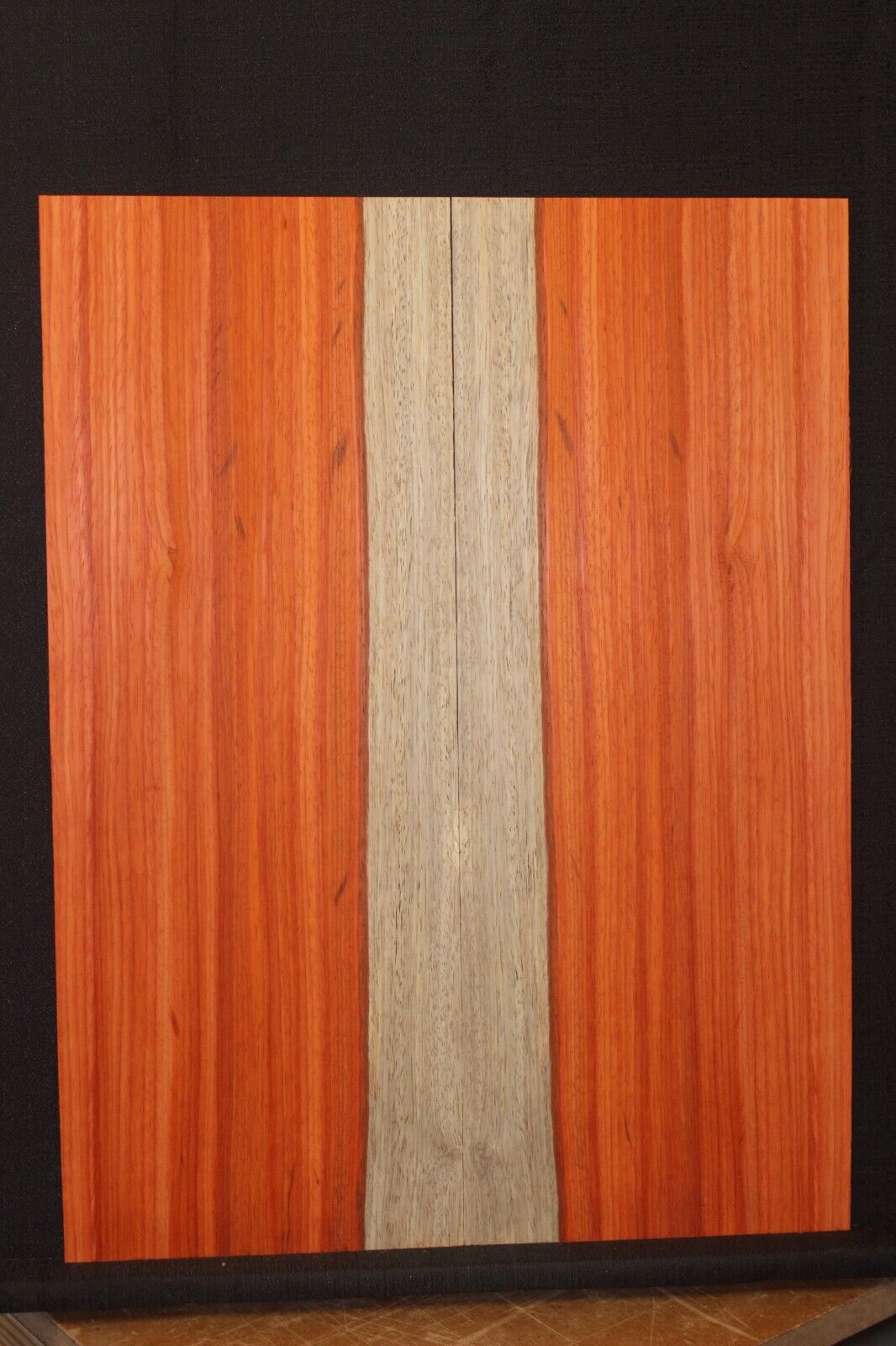Padauk electric guitar top with white sapwood. Beautiful set.