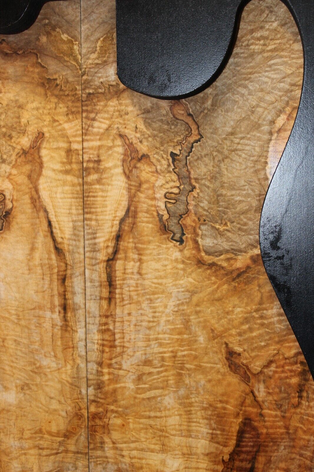 Figured ambrosia maple book matched guitar top. Stunning set
