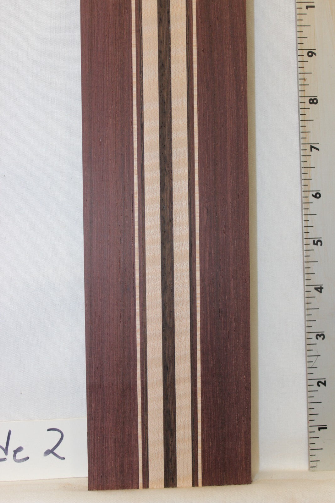 Madagascar rosewood, flame maple and wenge laminated guitar neck blank. WOW!!!