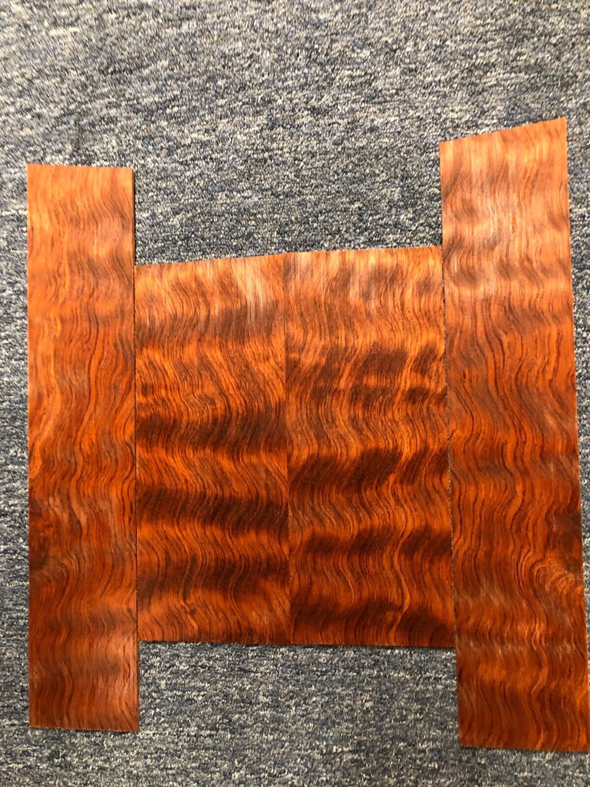 Figured bubinga ukulele back and side set.