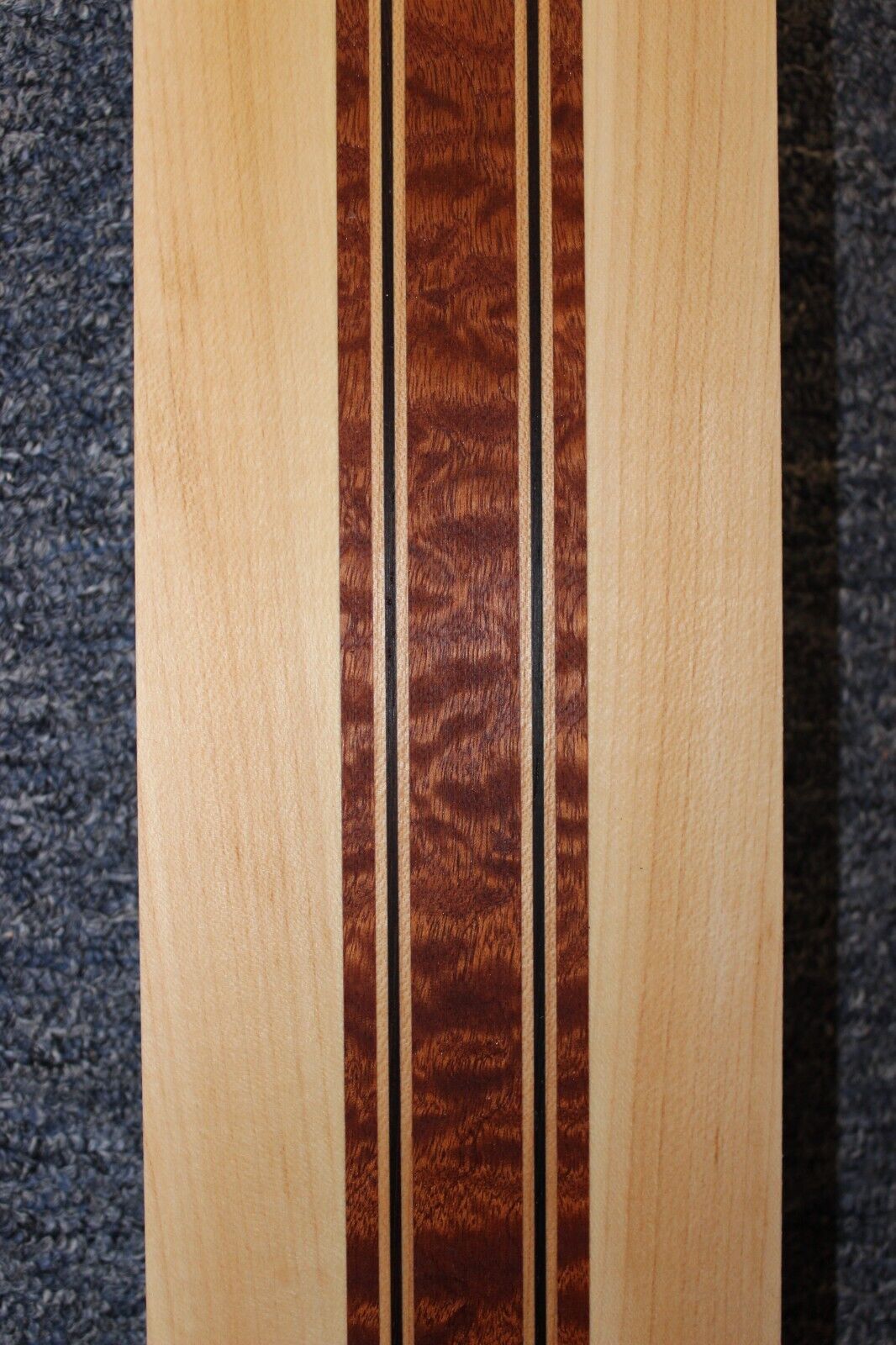 Quilted sapele, hard maple and wenge, guitar neck blank 42 X 3.93 X 1.54"