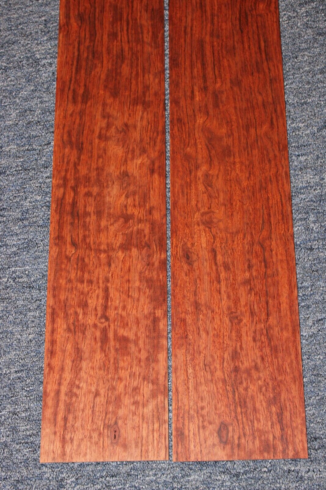 Figured bubinga dreadnought acoustic guitar back & side set. Fantastic color.