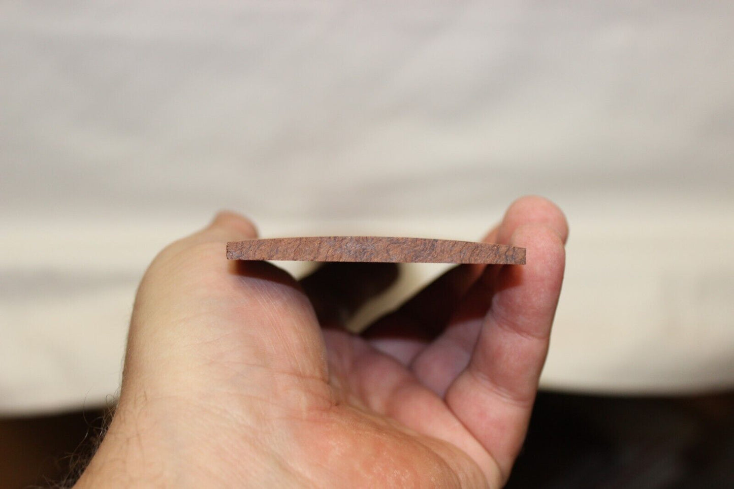 12 inch radius figured bubinga guitar fingerboard blank.
