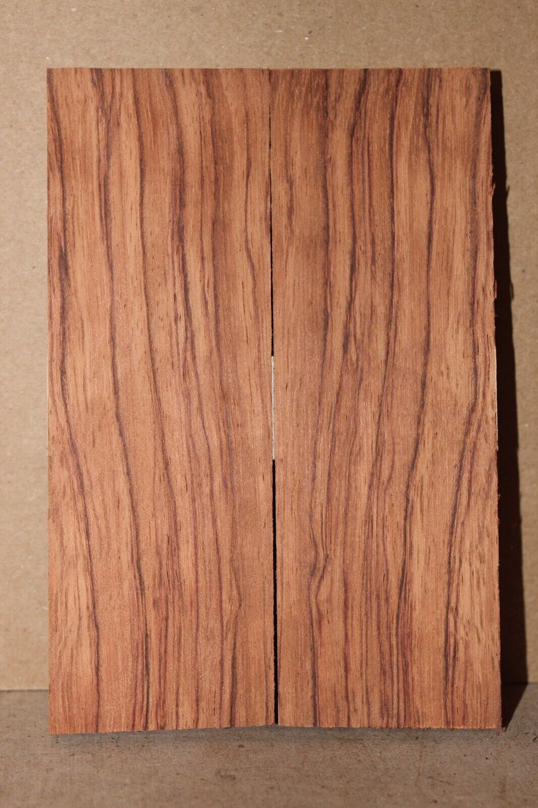 Bubinga knife scale, gun grip. 6 X 2 X 7/16"