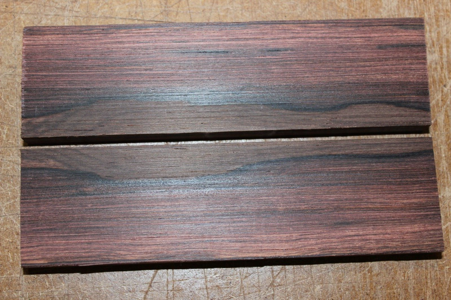Madagascar rosewood knife scale, gun grip. 5.25 X 1.5 X 3/8" select grade!