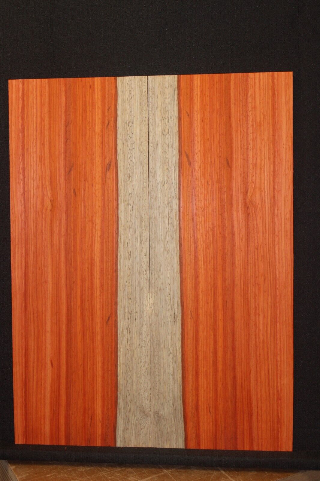 Padauk electric guitar top with white sapwood. Beautiful set.