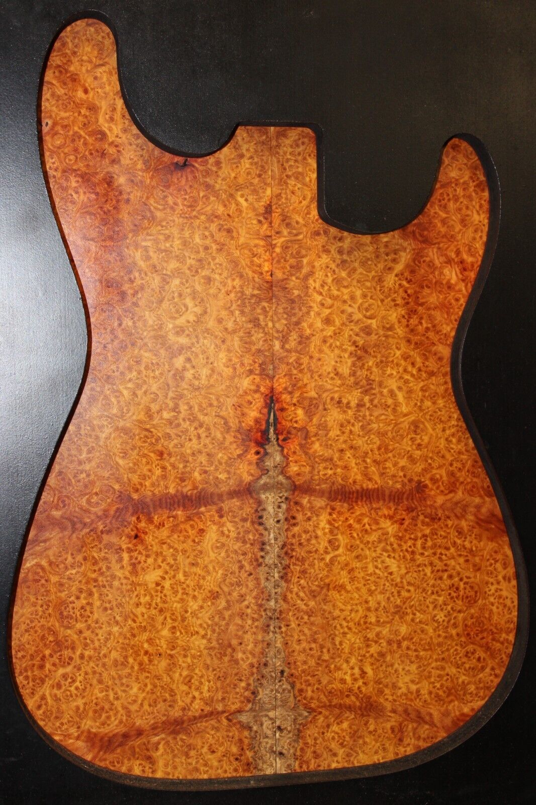 Amboyna burl book matched guitar top. Personal stash, stunning set.