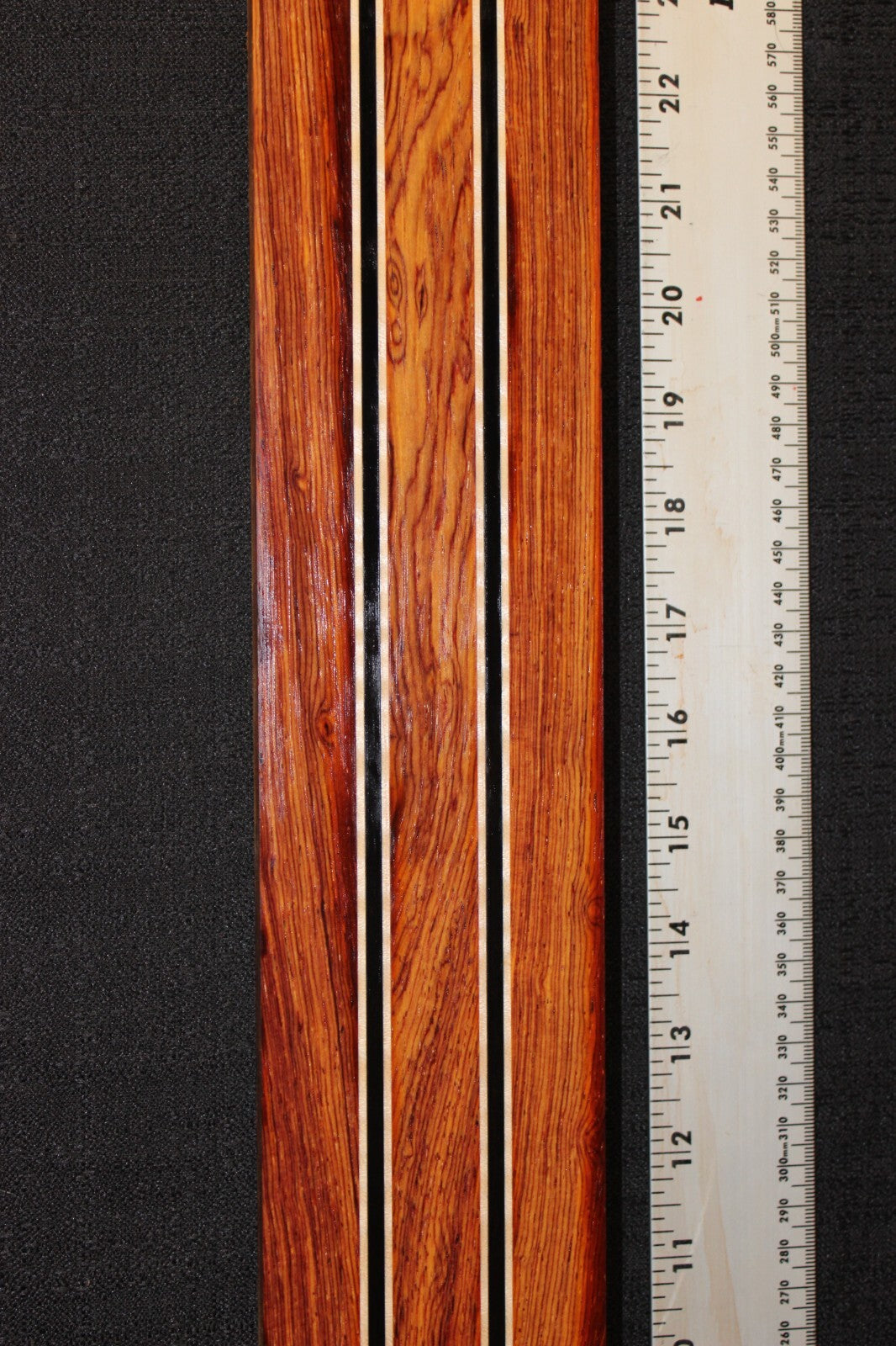 Cocobolo, flame maple and ebony laminated guitar neck blank. WOW!!!