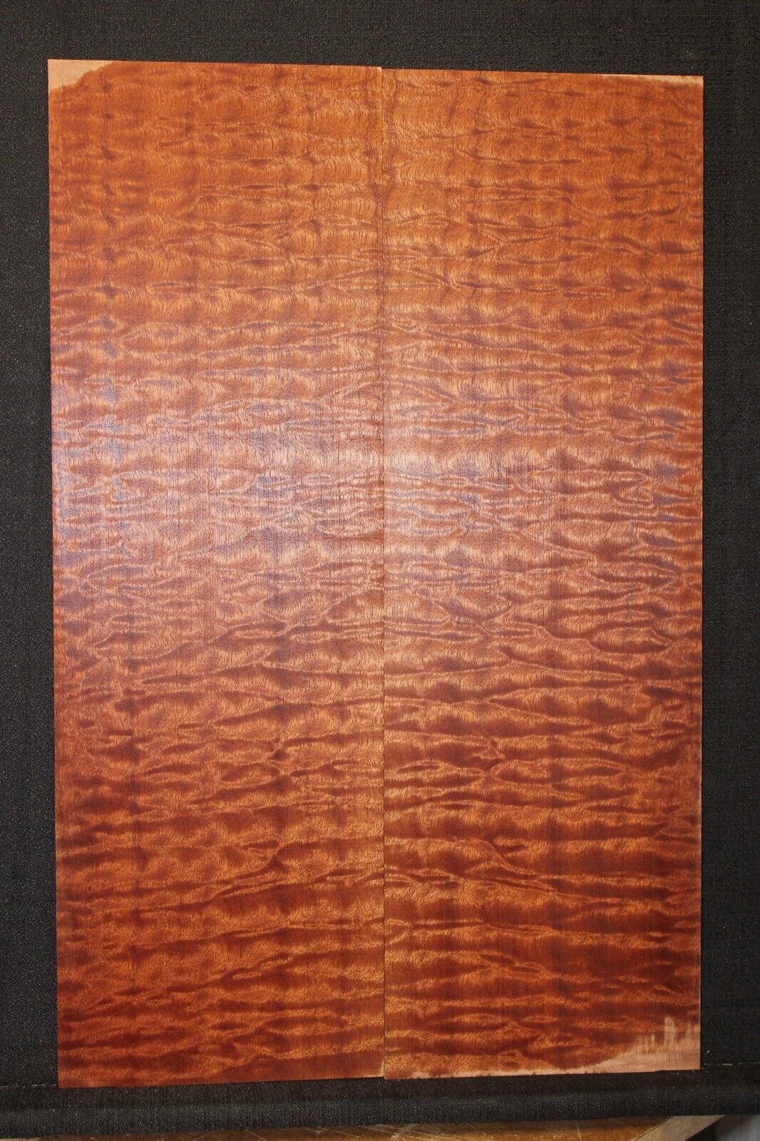 Quilted sapele electric guitar bookmatched drop top. Master grade figure.