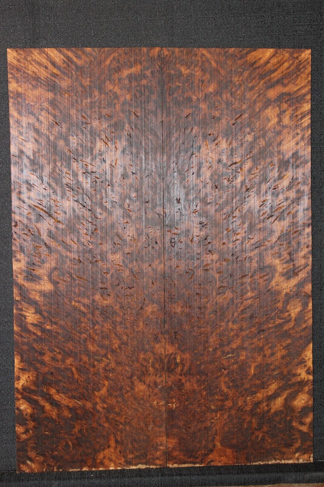 Smoked Scottish oak burl book matched guitar top. Personal stash piece.