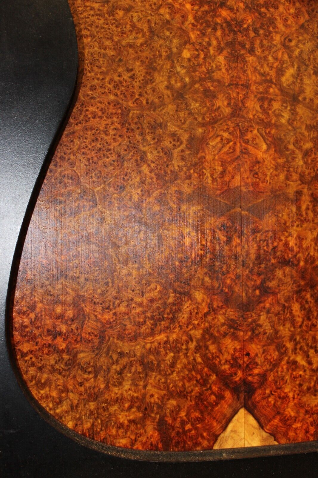 Amboyna burl book matched guitar top. Personal stash, stunning set.
