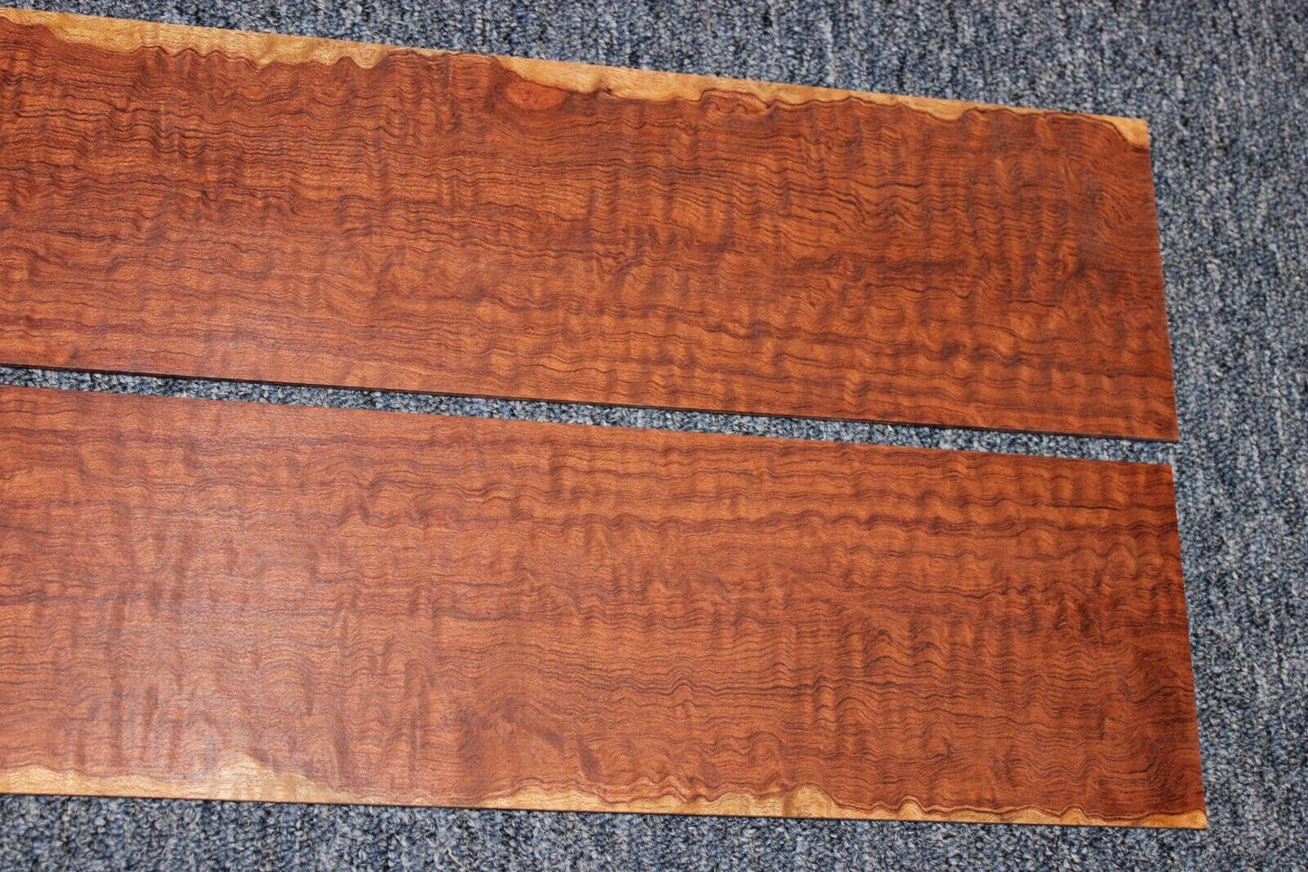 Figured bubinga dreadnought acoustic guitar back & side set.