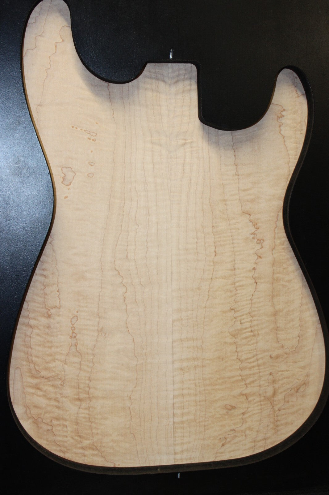 Hard curly maple book matched guitar top. 0.38" thick