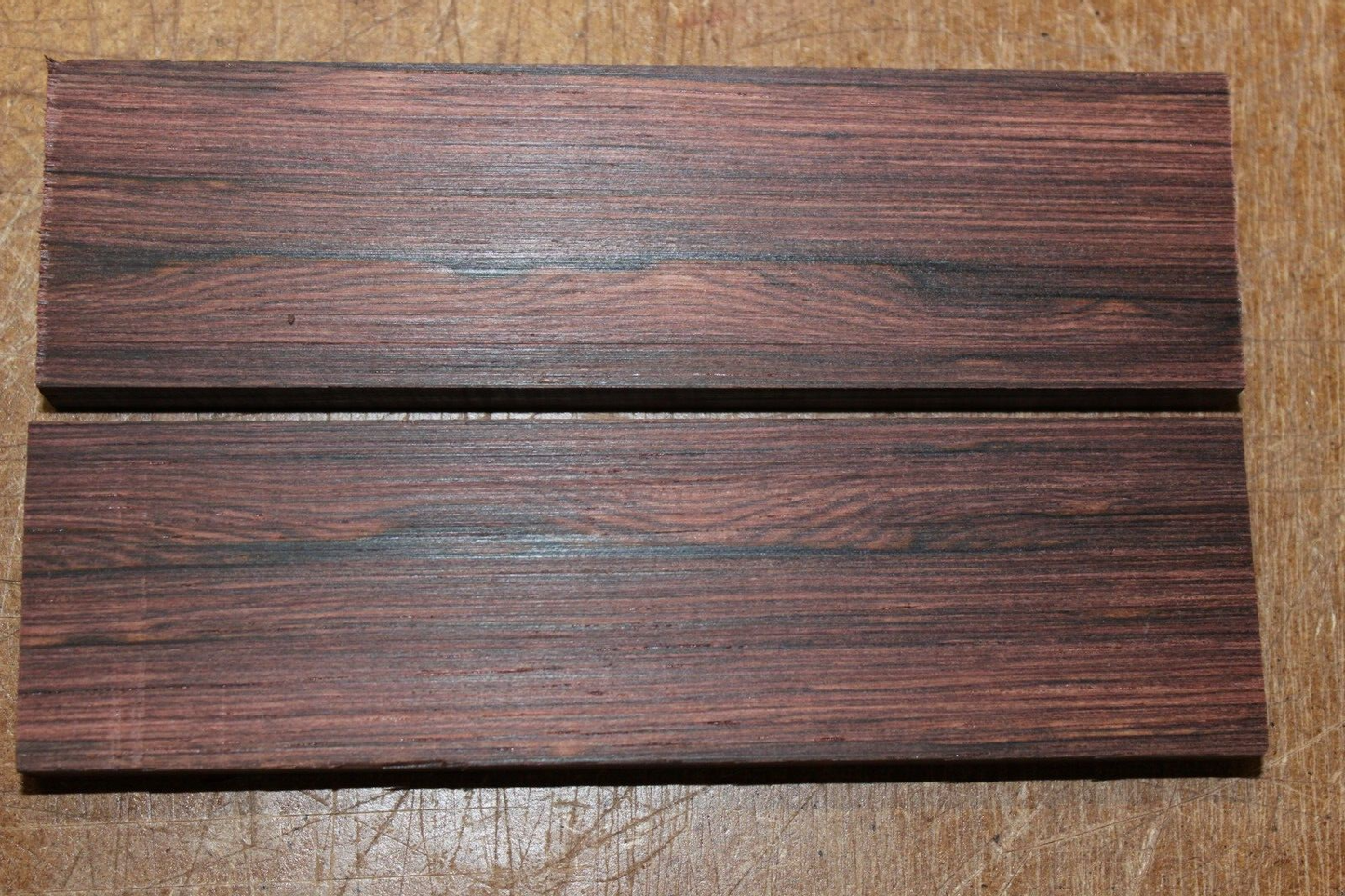 Madagascar rosewood knife scale, gun grip. 5.25 X 1.5 X 3/8" select grade!