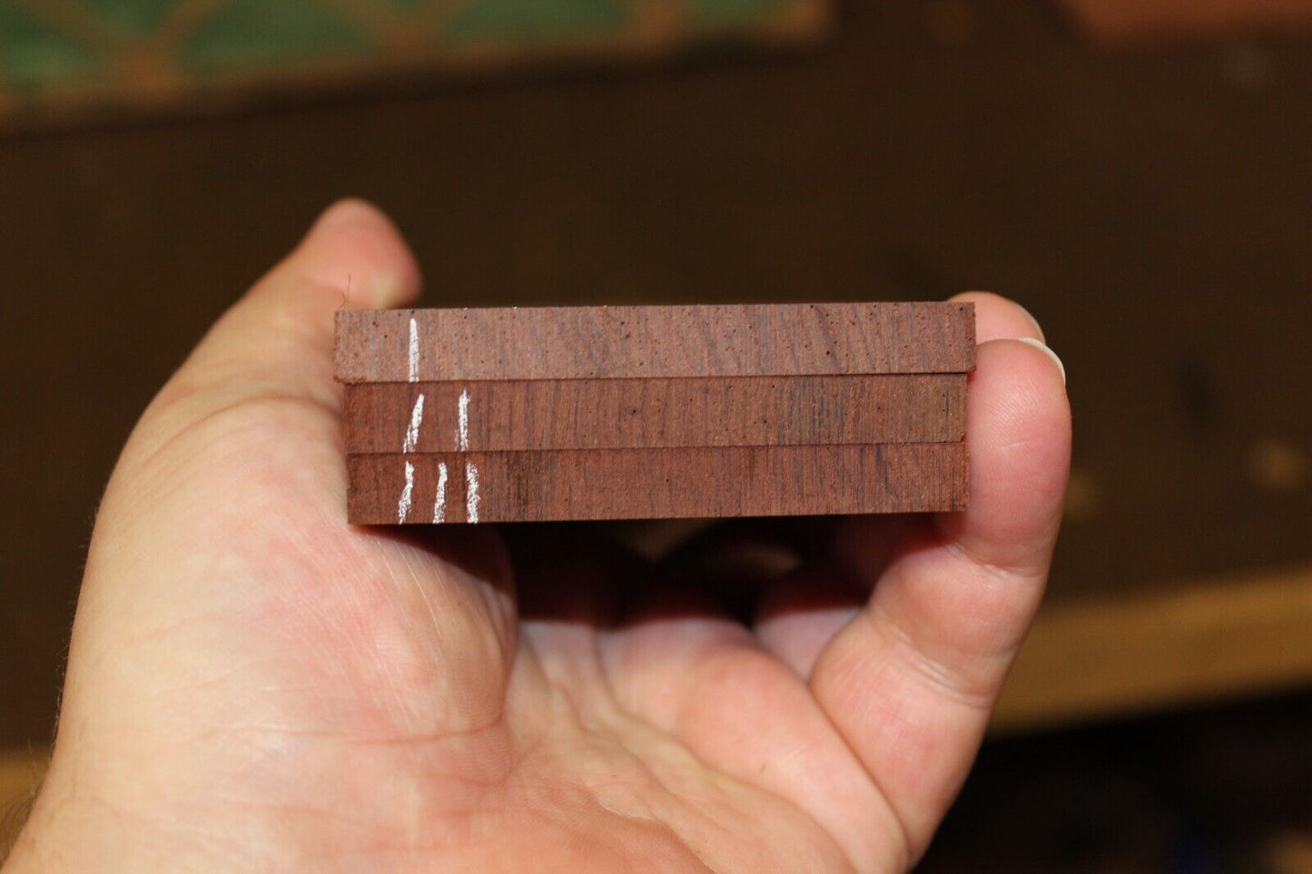 Madagascar rosewood bass fingerboard blank. Quarter sawn, sold individually