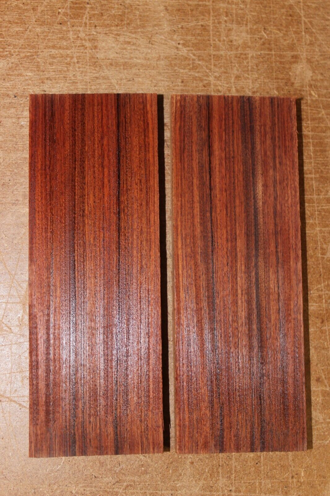 Pau ferro AKA Bolivian rosewood knife scale, gun grip. 5.5 X 2 X 3/8"