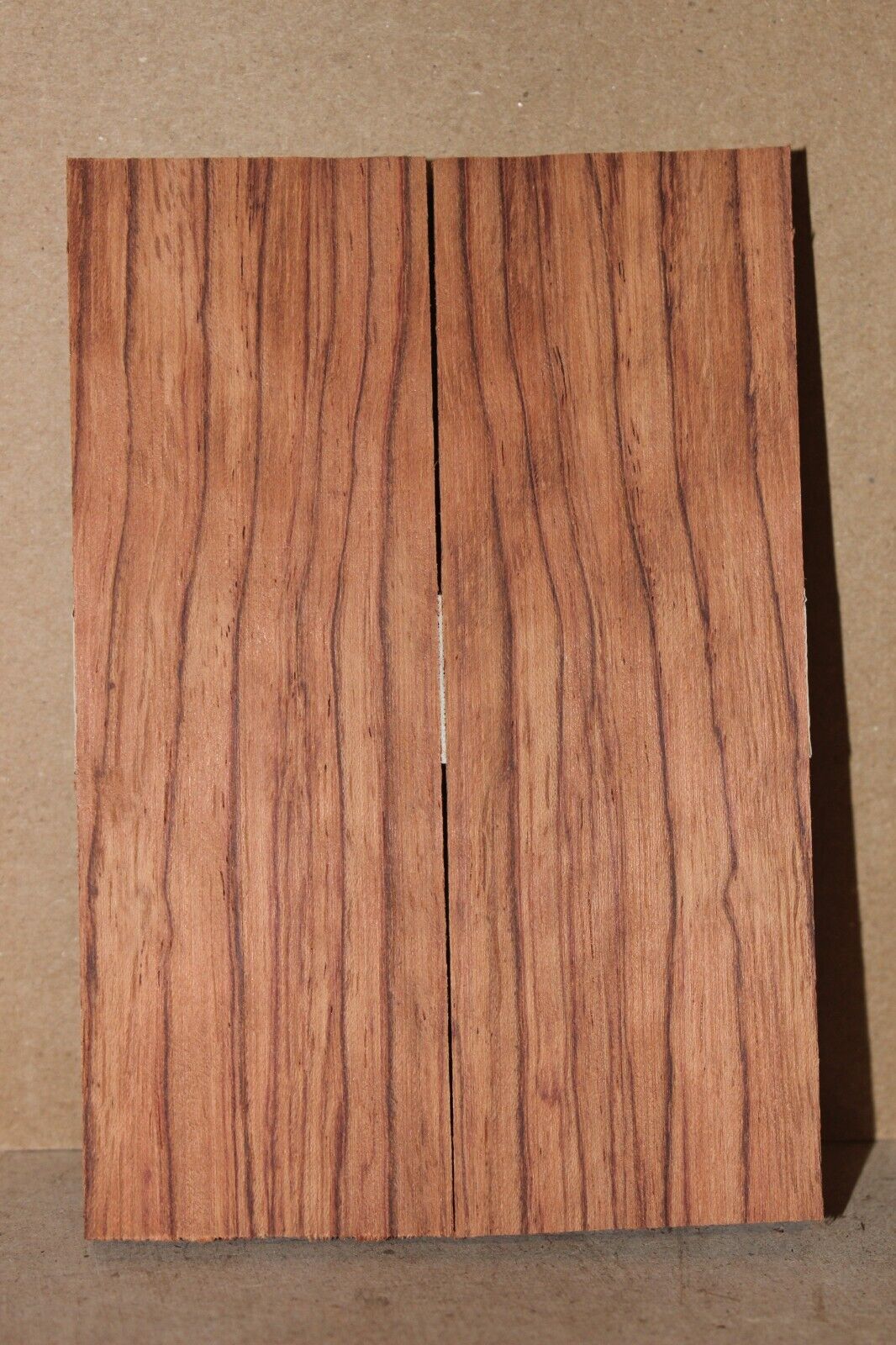 Bubinga knife scale, gun grip. 6 X 2 X 7/16"