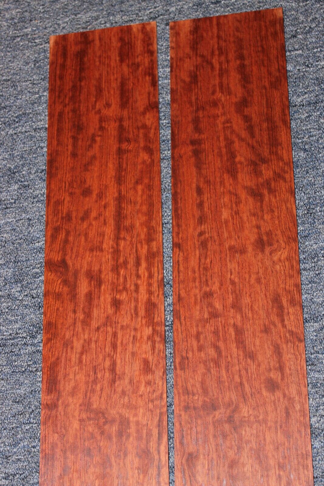 Figured bubinga dreadnought acoustic guitar back & side set. Fantastic color.