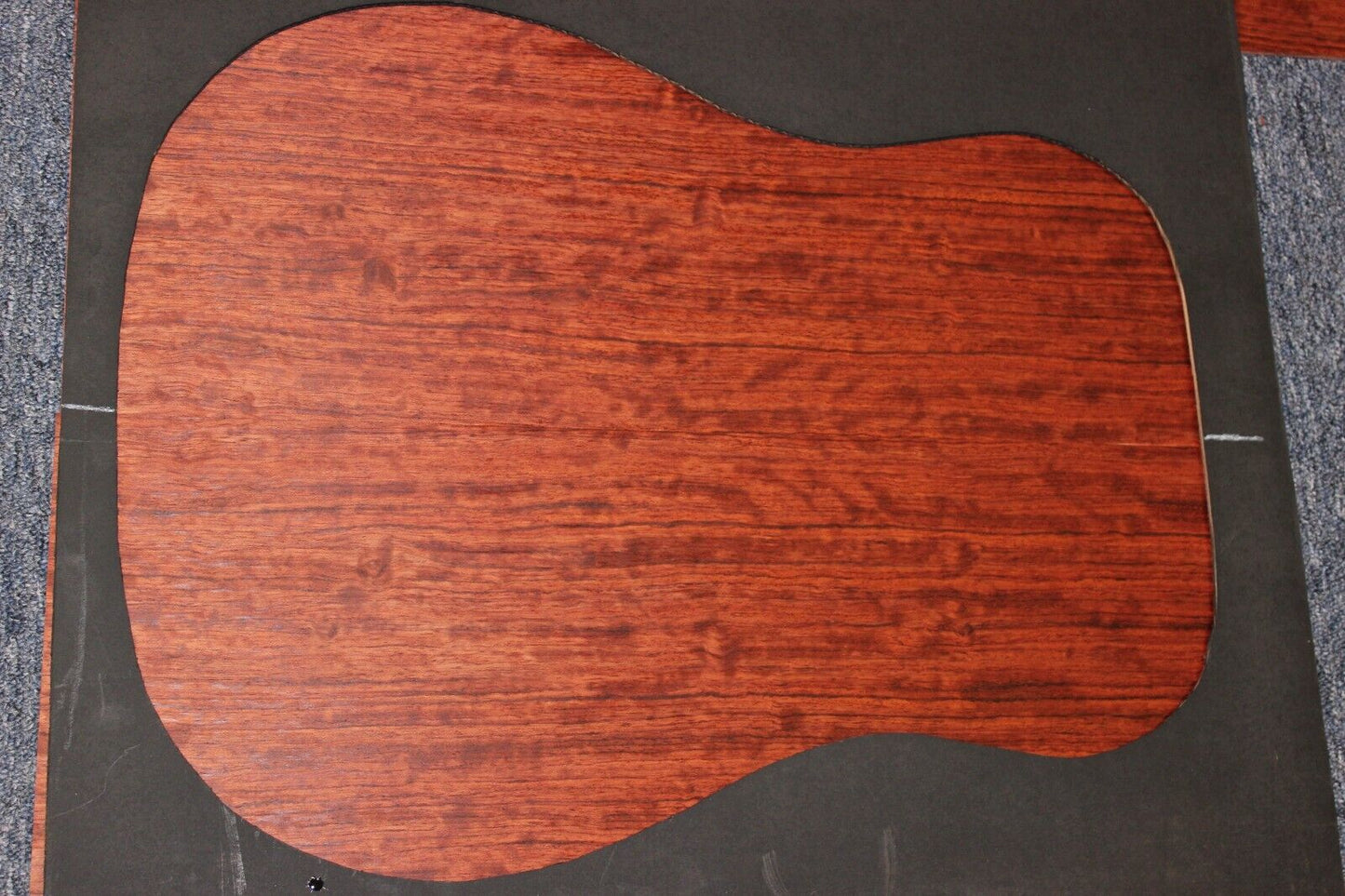 Figured bubinga dreadnought acoustic guitar back & side set. Fantastic color.