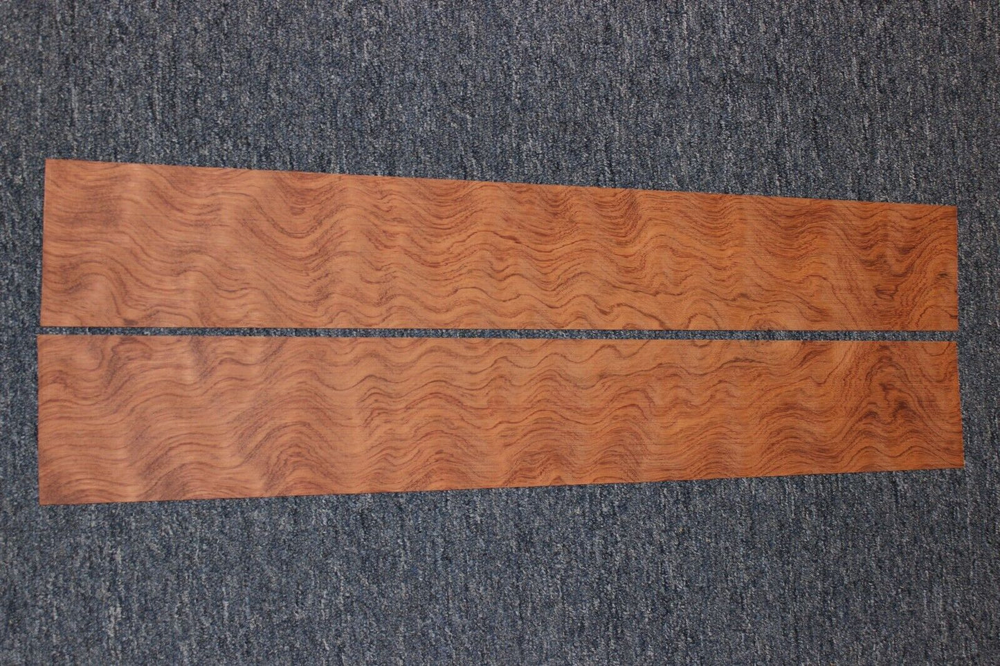 Waterfall figured bubinga back and side set. Stunning grain, color and figure.