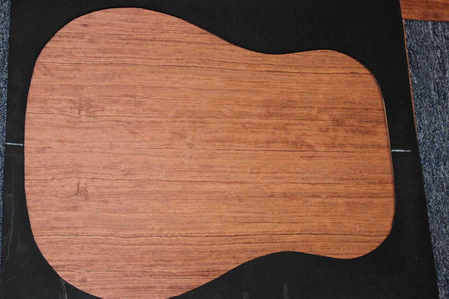 Figured bubinga dreadnought acoustic guitar back & side set. Fantastic color.