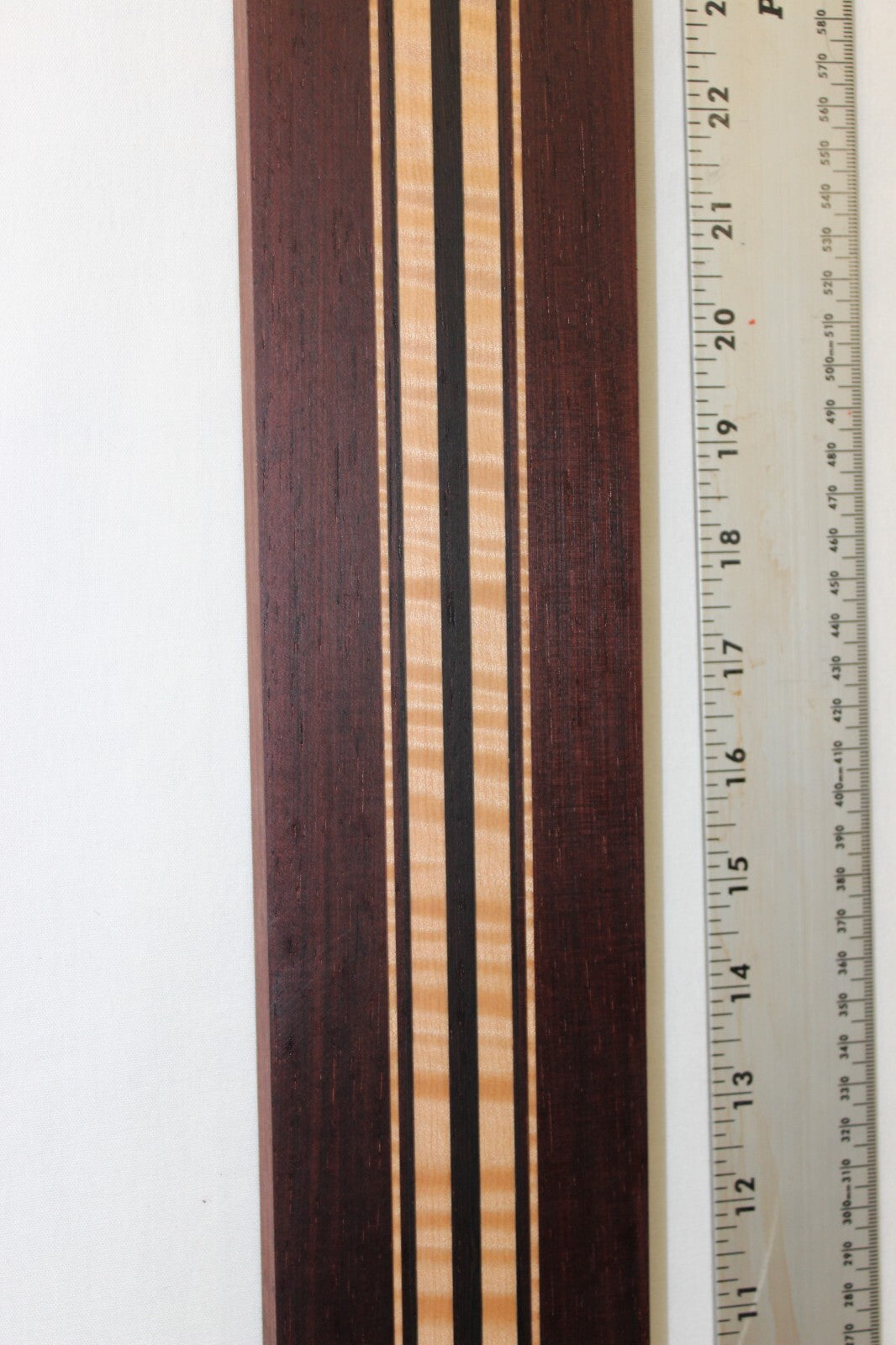 Madagascar rosewood, flame maple and wenge laminated guitar neck blank. WOW!!!