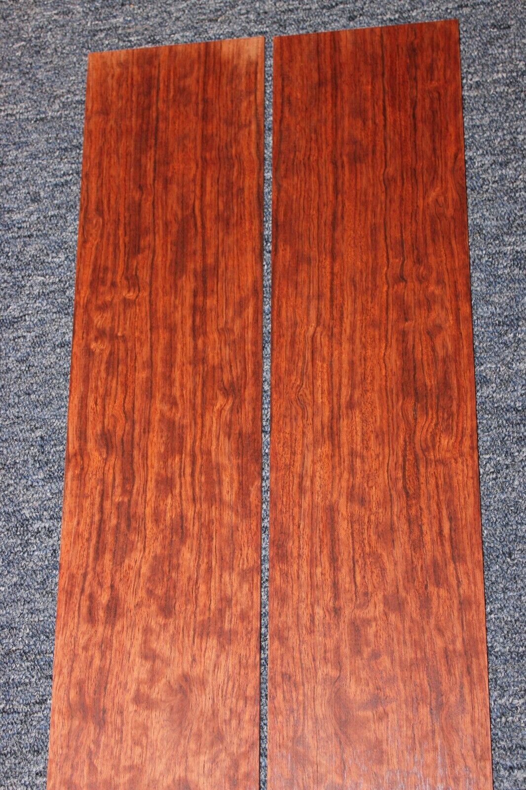 Figured bubinga dreadnought acoustic guitar back & side set. Fantastic color.